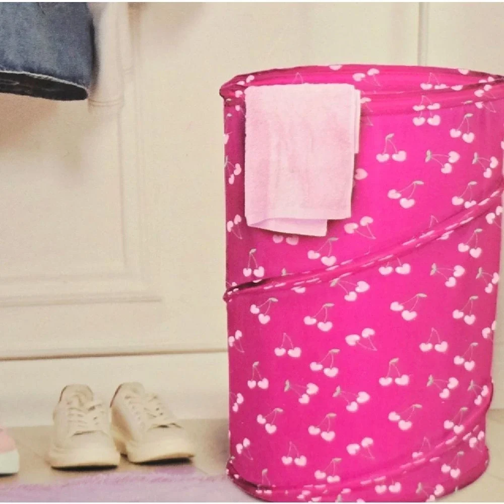 Juicy Couture Home Heart Cherry Pattern Pop-Up Hamper